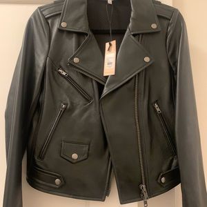 Rebecca Minkoff Wes Moto Black Leather jacket: NWT